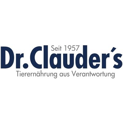 Markenlogo von Dr. Clauders Hundefutter und Hundesnacks.